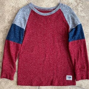 Osh Kosh Red Grey Blue Long Sleeve Shirt